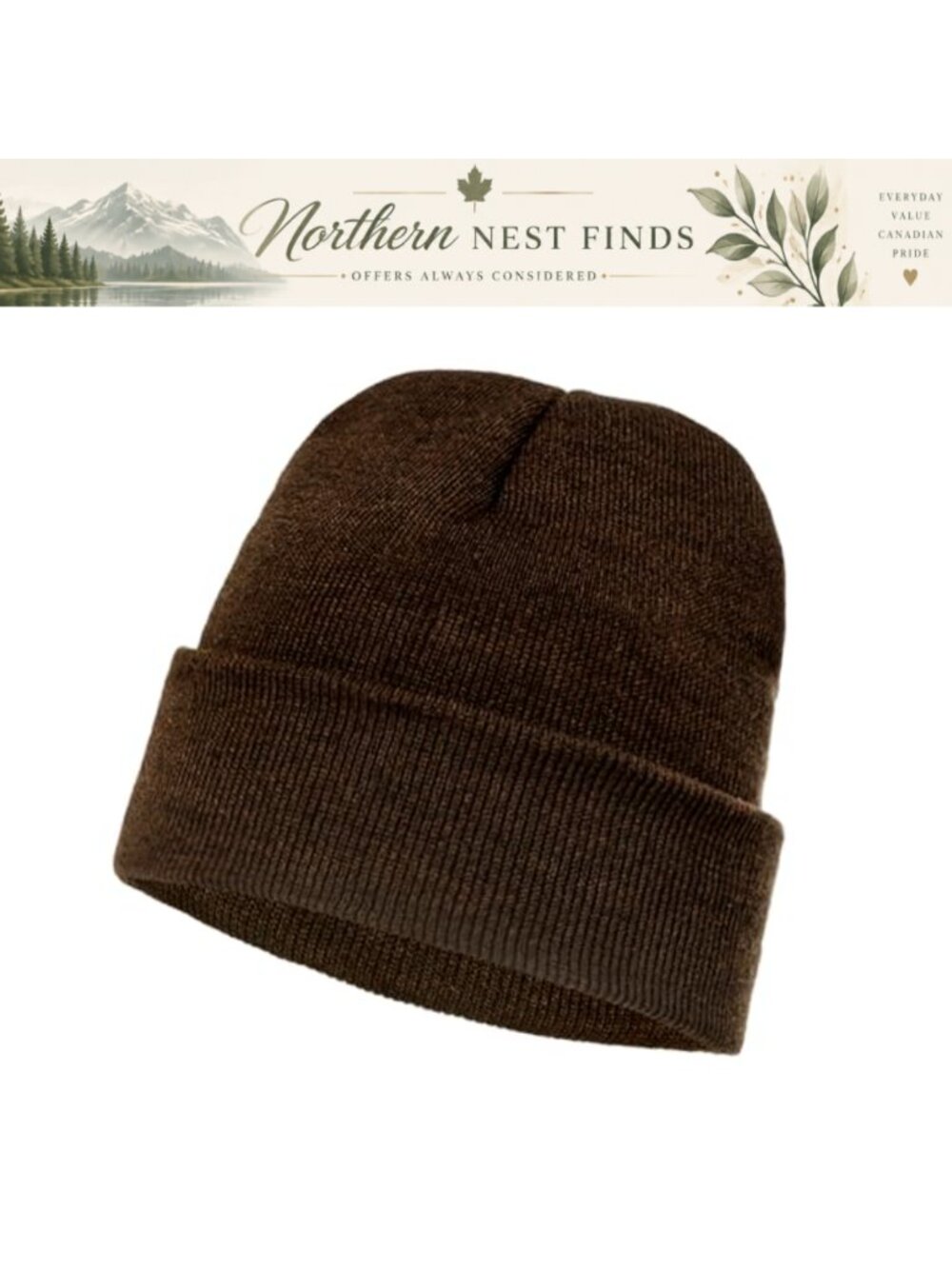 Unisex Acrylic Slouchy Knitted Beanie Winter Warm Cuffed Hat
